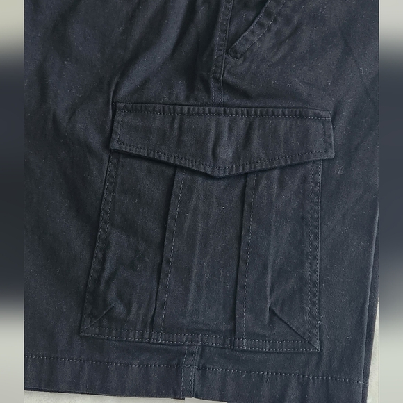 🩳 George Men’s Black Cargo Shorts – Size 44, NWT, 10” Inseam, Comfort Flex - Picture 10 of 14